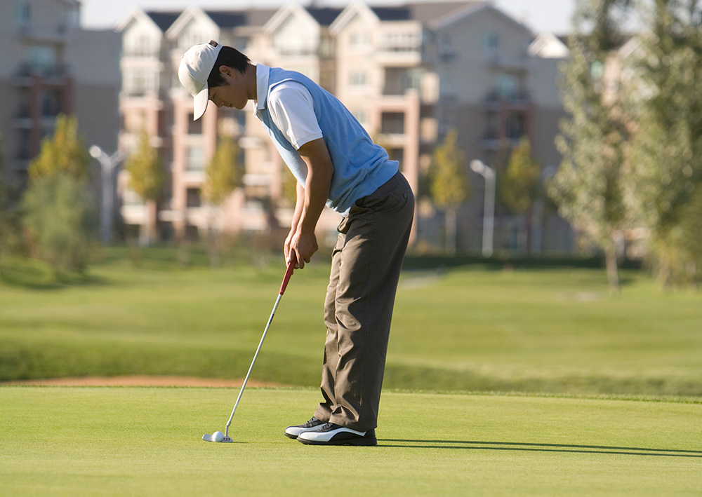 What are good drills to help get your eyes over the ball when putting?